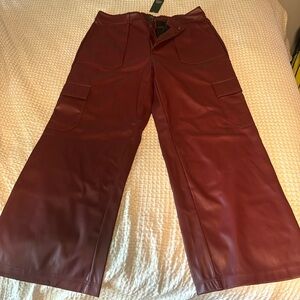 Women’s Leather Cargo Dress Pants